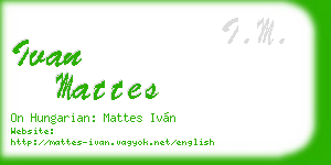 ivan mattes business card